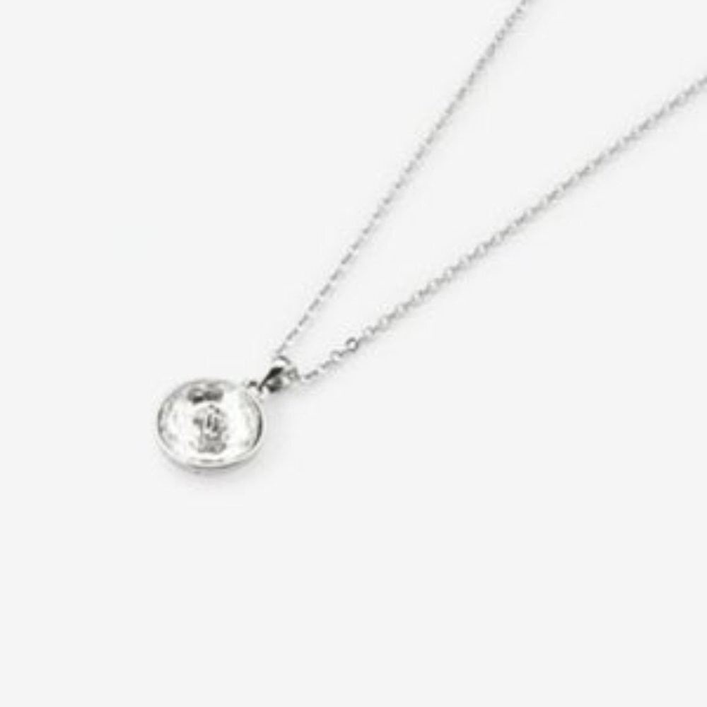 Ted Baker Kenzii Big Button Swarovski Crystal Silver Necklace - Picture 2 of 4